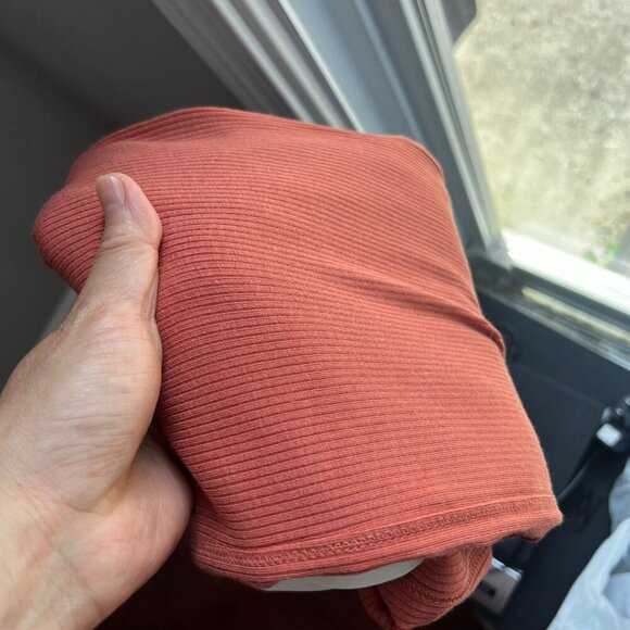 prAna Foundation Rib Turtleneck Women's Size MEDIUM in Terracotta Heather - Picture 10 of 10